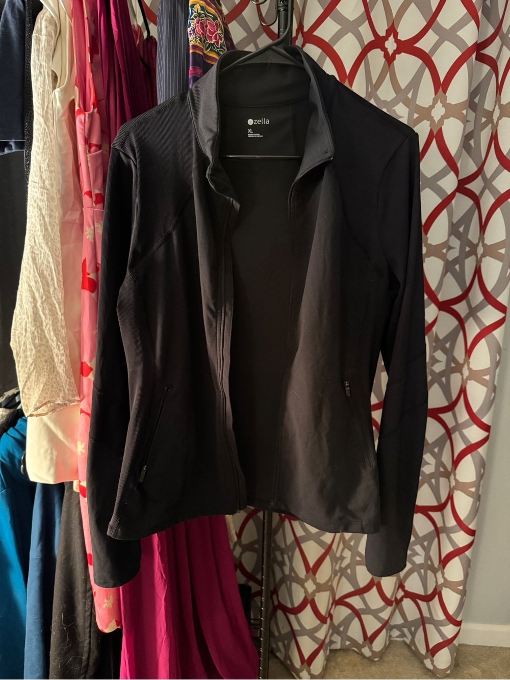Zella Black Full-Zip Athletic Jacket